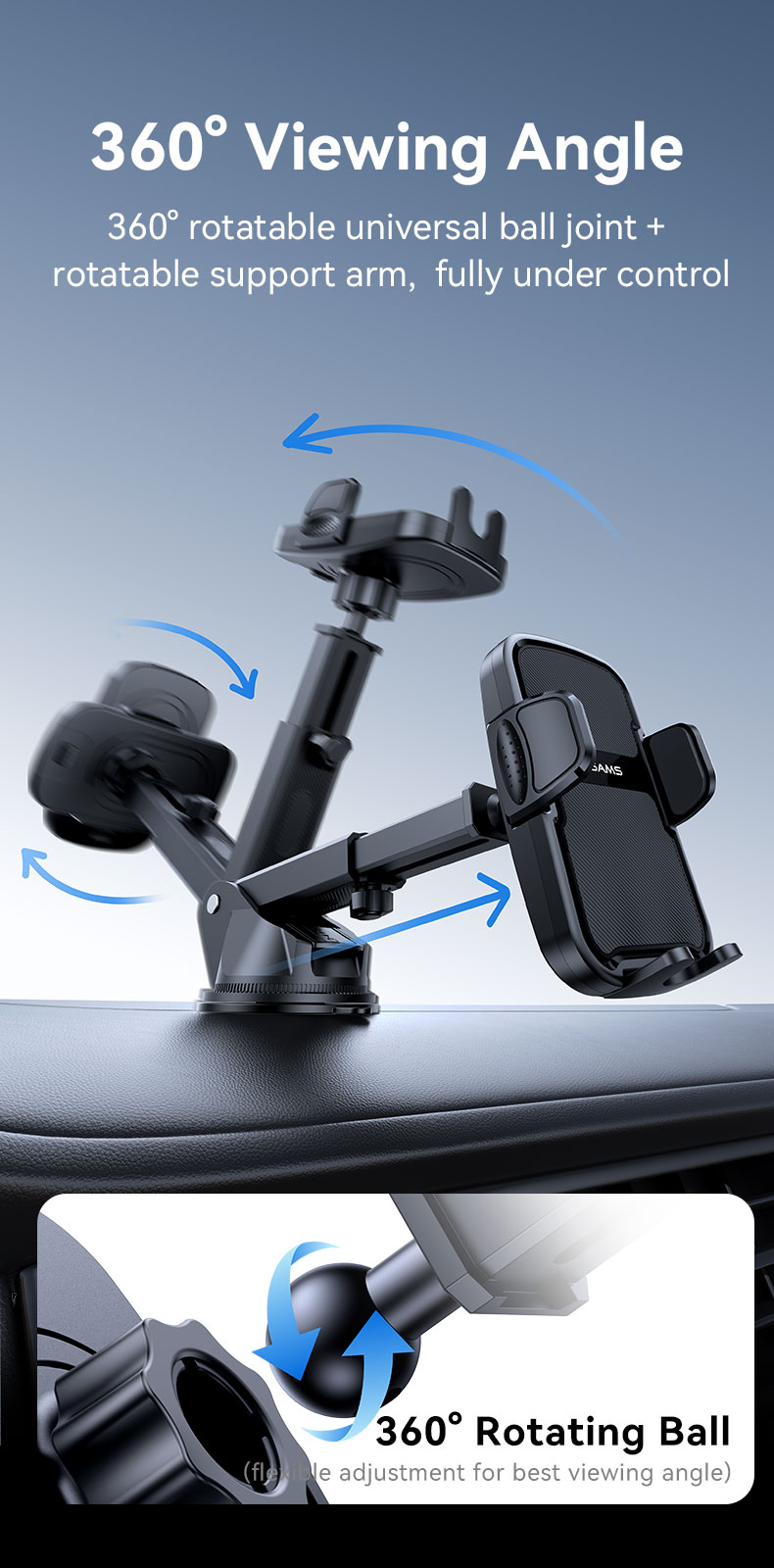 ZJ086 Support magnétique à ventouse pour téléphone – Image 6