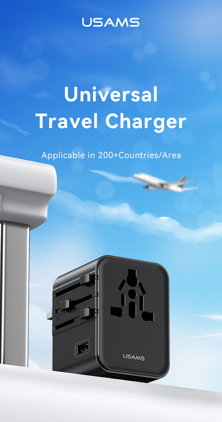 CC308 17W Chargeur de voyage universel double USB Type-C + USB – Image 10
