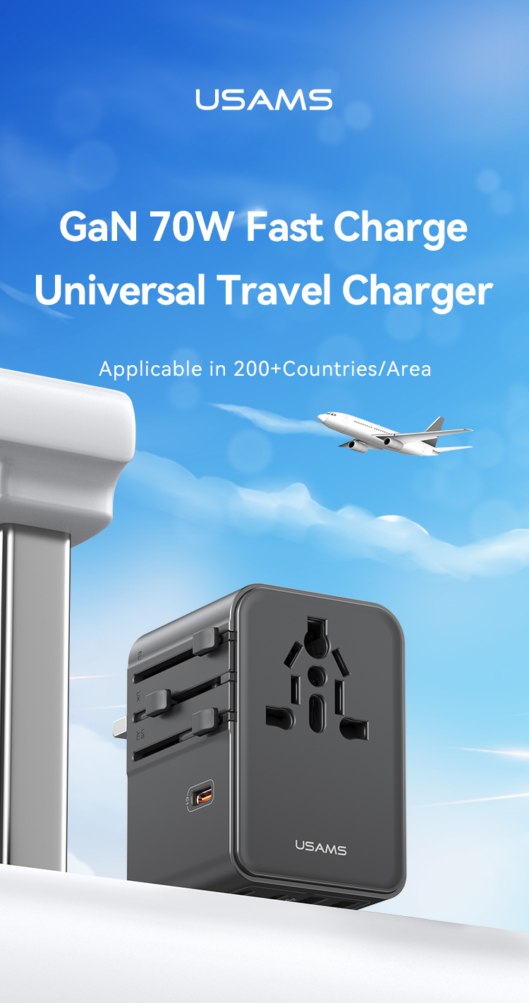 CC310 70 W Chargeur de voyage universel avec trois ports Type-C et deux ports USB – Image 18